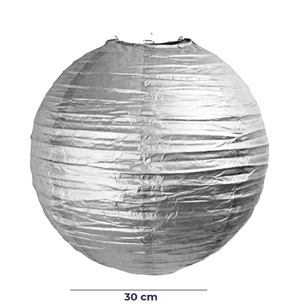 30 cm Gümüş Japon Feneri 1 Adet