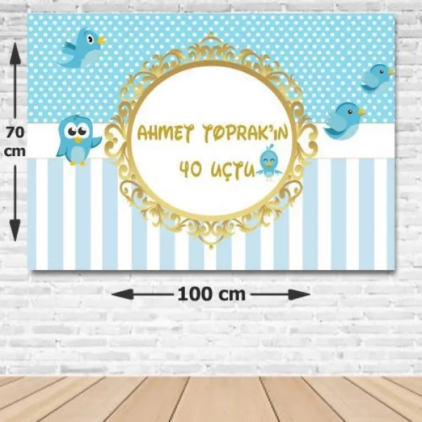 40 Uçurma Kişiye Özel Parti Afişi 70*100 cm