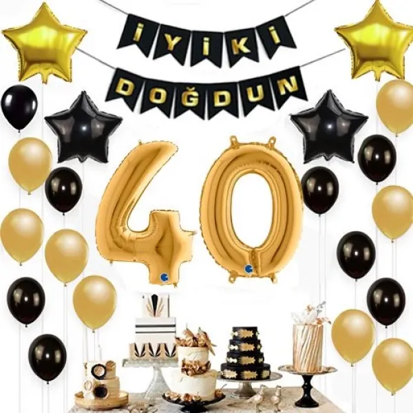 40 Yaş Doğum Günü Süsleri Seti