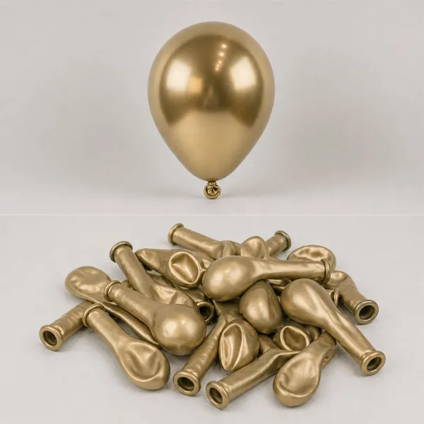 5 inch Mini Gold Krom Balon (10 Adet)