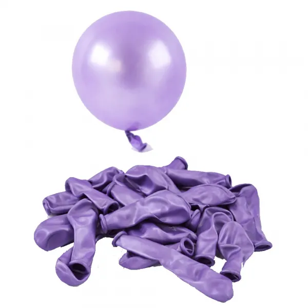 5 inch Mini Lila Metalik Balon (10 Adet)