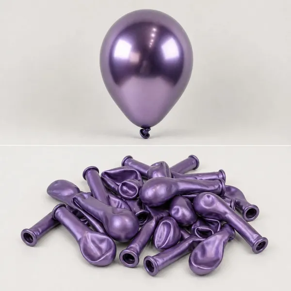 5 inch Mini Mor Krom Balon (10 Adet)