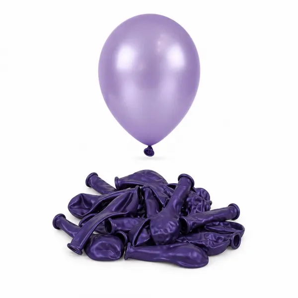 5 inch Mini Mor Metalik Balon (10 Adet)
