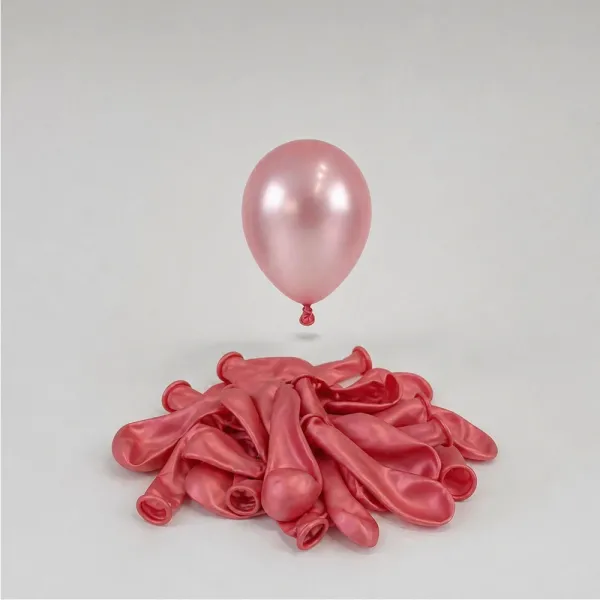 5 inch Mini Pembe Metalik Balon (10 Adet)