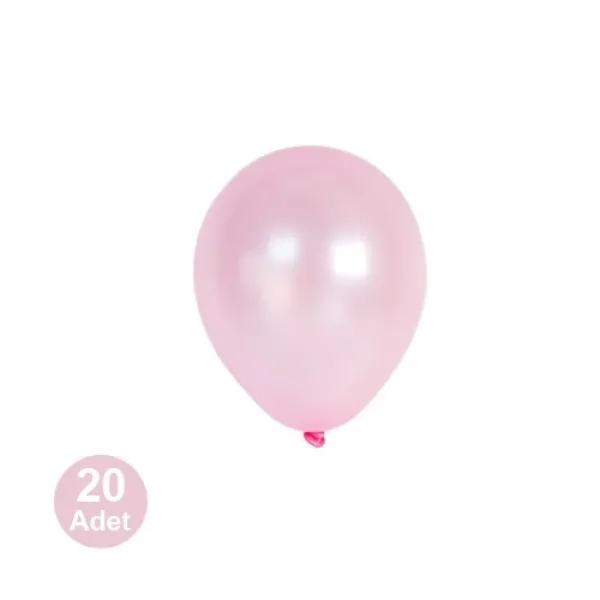 5 İnch Mini Pembe Metalik Balon 20 Adet