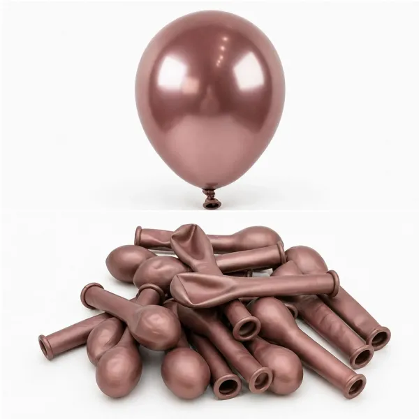 5 inch Mini Rose Gold Krom Balon (10 Adet)