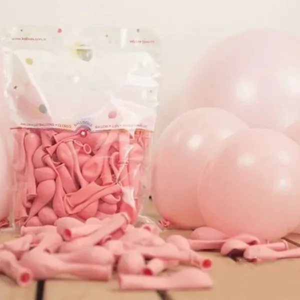 6 inç Makaron Balon Pembe 20 Adet