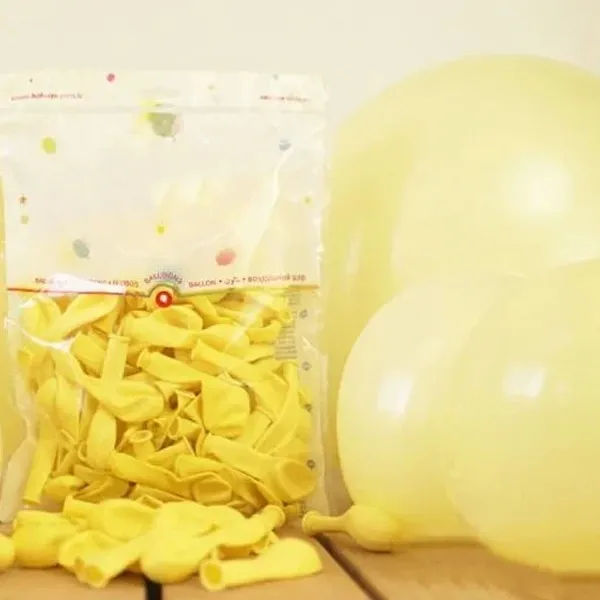 6 inç Makaron Balon Sarı 20 Adet