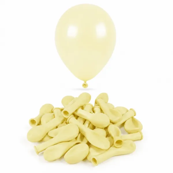 5 inç Makaron Balon Sarı (10 Adet)