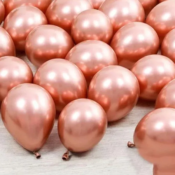 5 inch Mini Rose Gold Krom Balon (10 Adet)