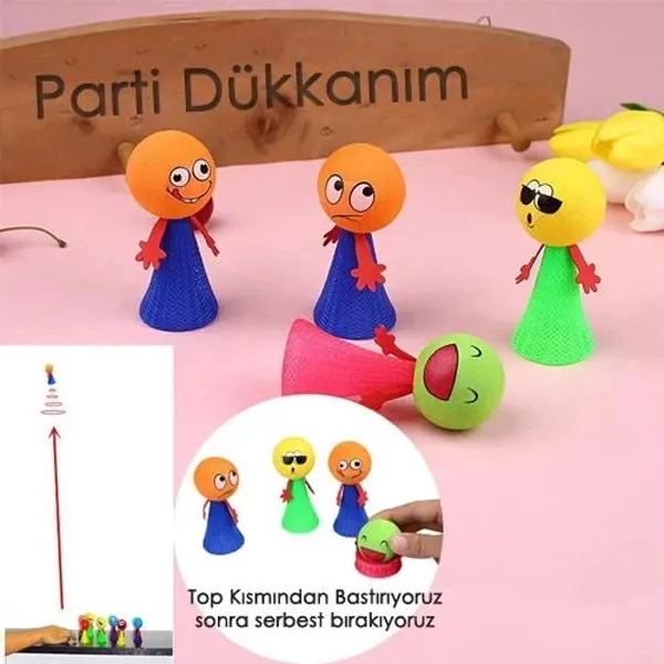 Zıplayan Emoji Pinyata İçi Oyuncakları (3 Adet)