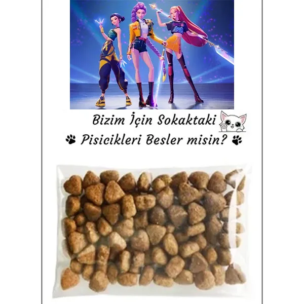 K-Pop Demon Hunters Hediyelik Kedi Maması (4 Adet)