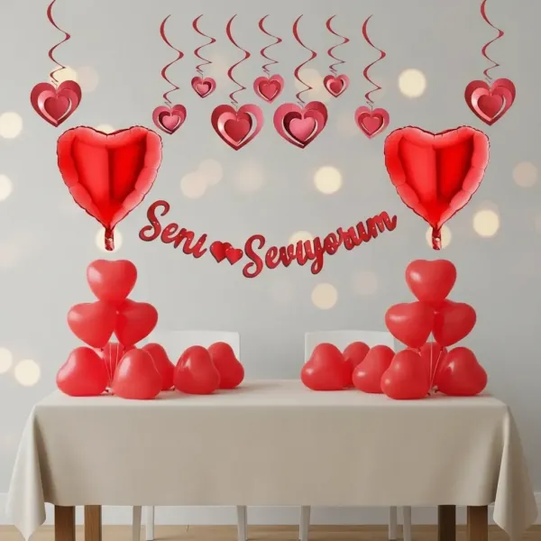 Sevgiliye Özel Doğum Günü Süsleri Seti