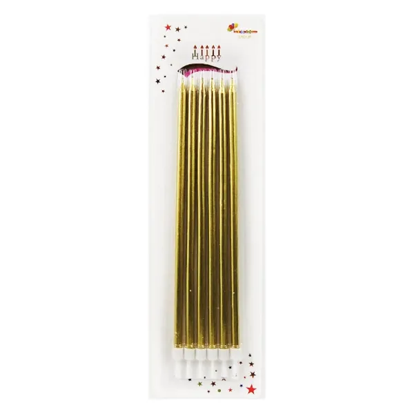Gold Uzun Pasta Mumu Lüks (6lı - 20 cm)