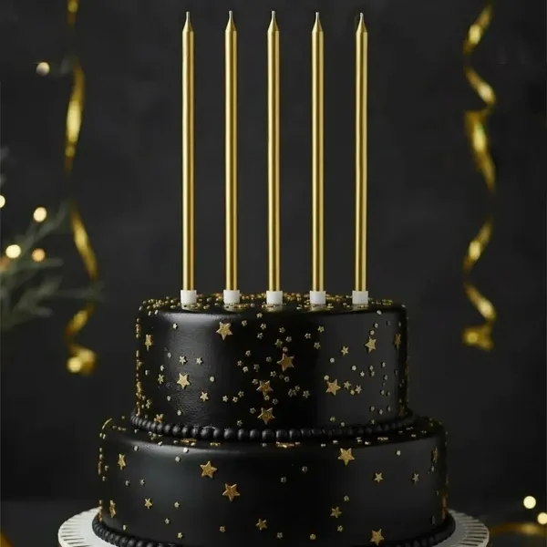 Gold Uzun Pasta Mumu Lüks (6lı - 20 cm)