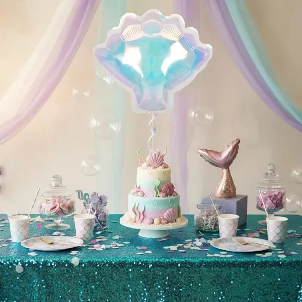 Hologramlı İstiridye Folyo Balon (54x52 cm)