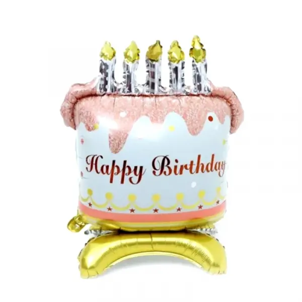 Happy Birthday Pasta Ayaklı Folyo Balon (57x77 cm)