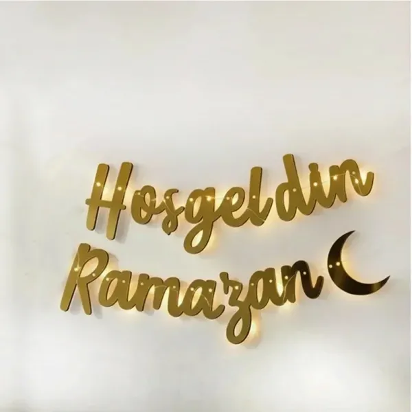 Hoş Geldin Ramazan Yazısı ışıklı (150 cm)
