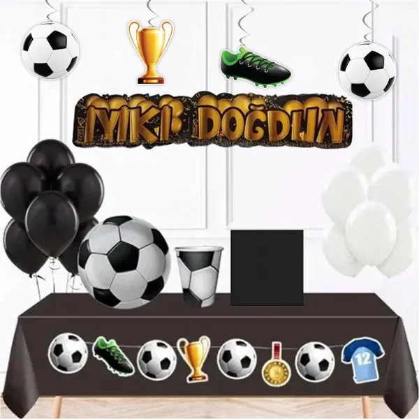 Futbol Doğum Günü Parti Seti 8 Kişilik