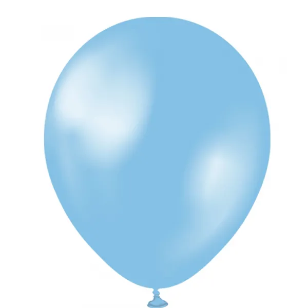 Açık Mavi Balon Metalik (15 Adet)