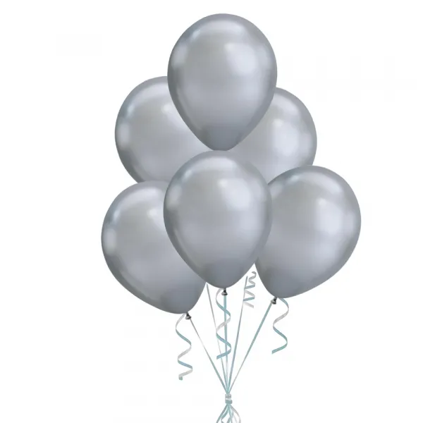 Gümüş (Silver) Balon Metalik 100 Adet