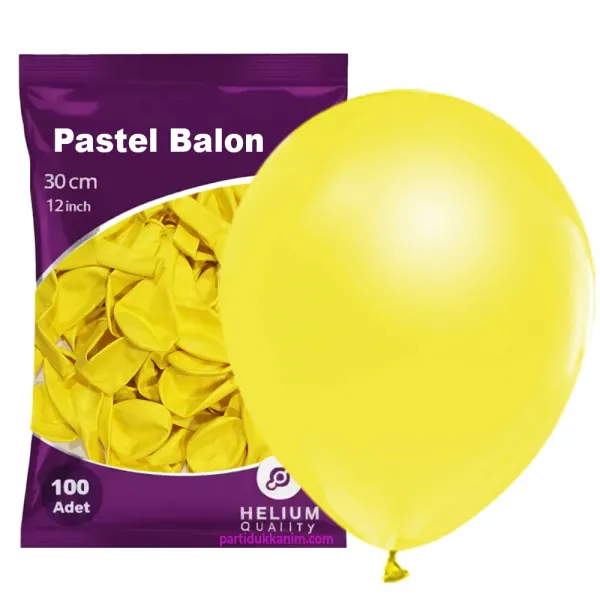 Sarı Pastel Balon 100 Adet