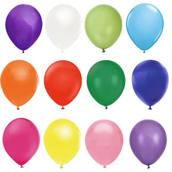 Karışık Renkli Pastel Balon 15 Adet