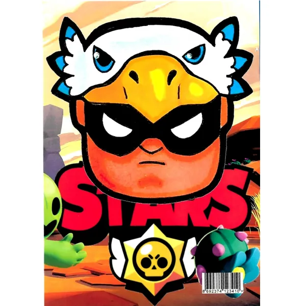 16 Sayfa Brawl Stars Boyama Kitabı Stickerlı 1 Adet