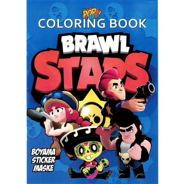 16 Sayfa Brawl Stars Boyama Kitabı Stickerlı 1 Adet