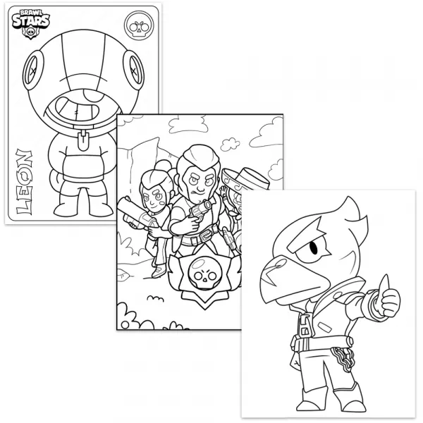 16 Sayfa Brawl Stars Boyama Kitabı Stickerlı 1 Adet