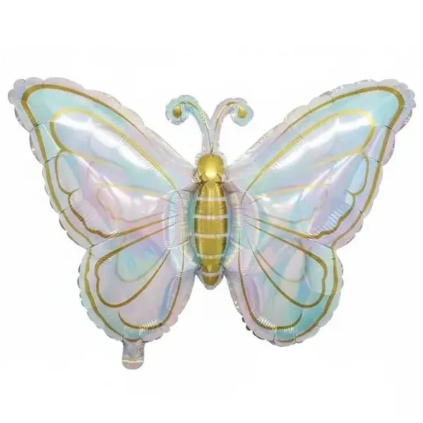 Hologramlı Kelebek Folyo Balon (88x66 cm)