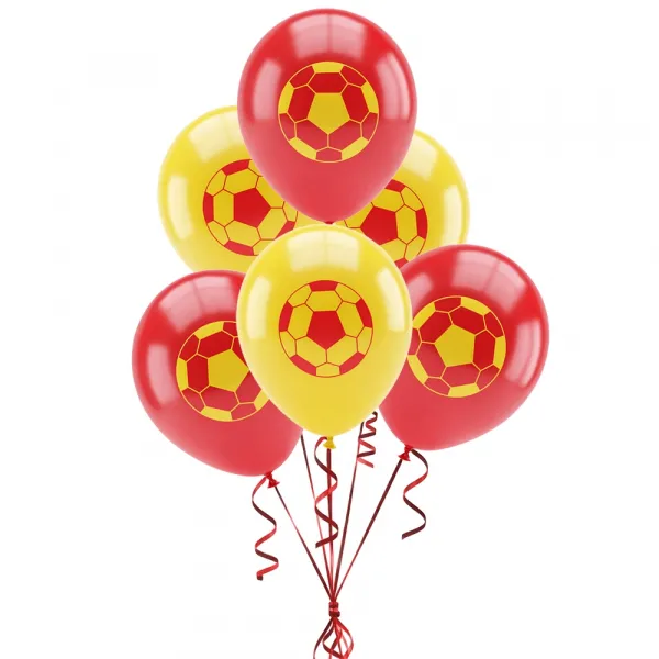 Taraftar Sarı Kırmızı Baskılı Balon (10 Adet)
