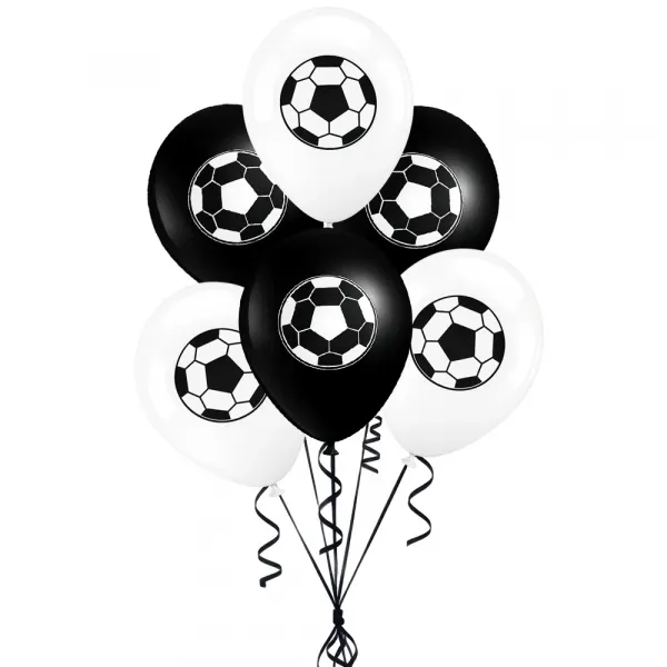Taraftar Siyah Beyaz Baskılı Balon (10 Adet)