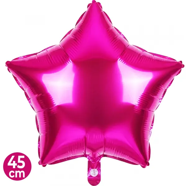 Yıldız Folyo Balon Fuşya (45 cm)