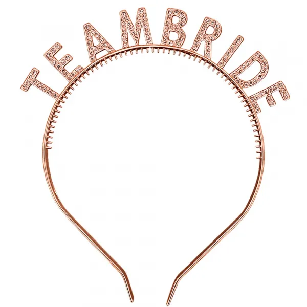 Team Bride Bekarlığa Veda Taç Rose Gold
