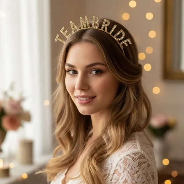 Team Bride Bekarlığa Veda Taç Gold