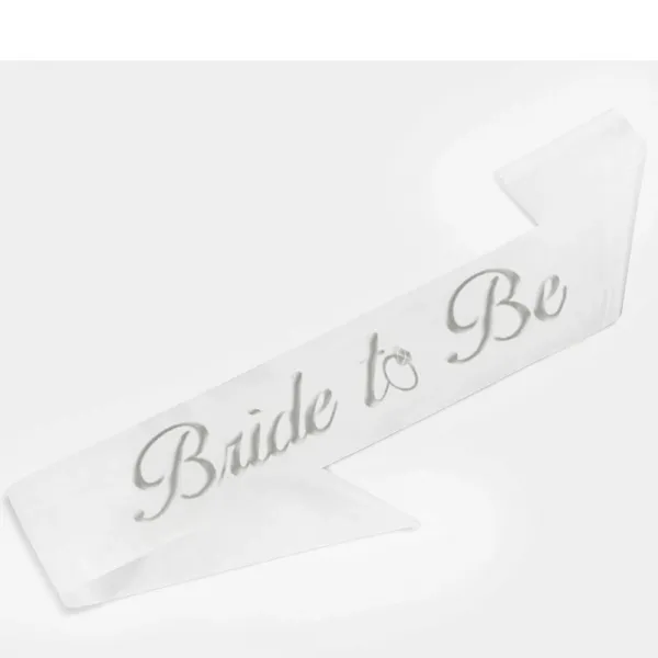 Bride To Be Kuşak Beyaz Renk Üzeri Gümüş