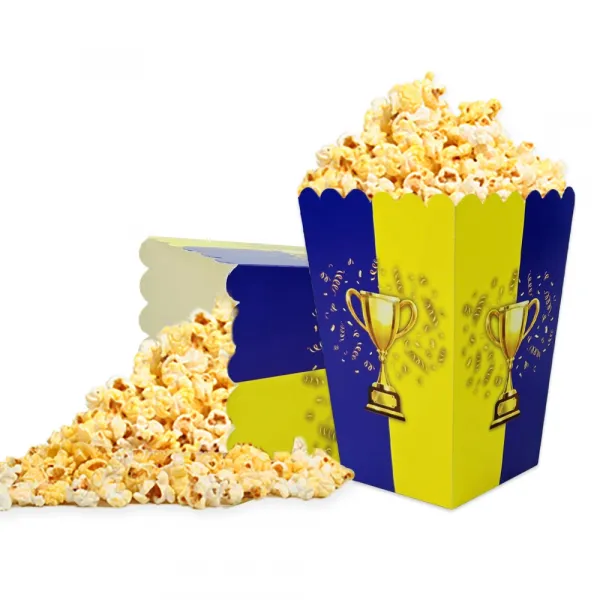 Sarı Lacivert Taraftar Mısır Kutusu (8 Adet)