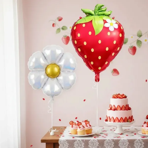 Çilek Folyo Balon (62x45 cm)