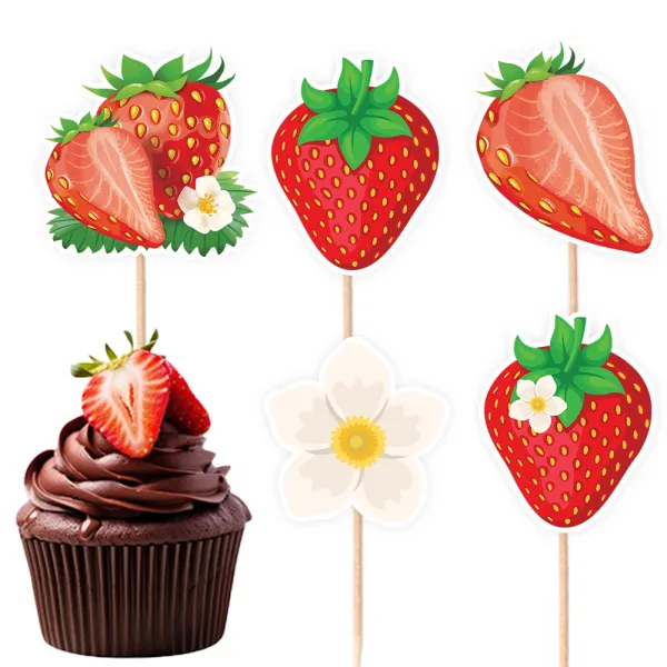 Çilek Temalı Kürdan (10 Adet)