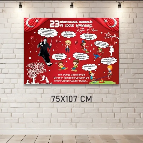 23 Nisan Afişi (75x107 cm) Yeni Model