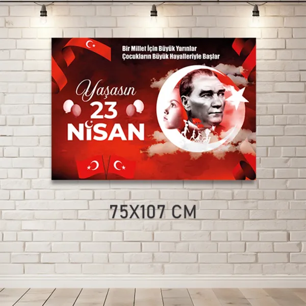 Yaşasın 23 Nisan Afişi (75x107 cm)
