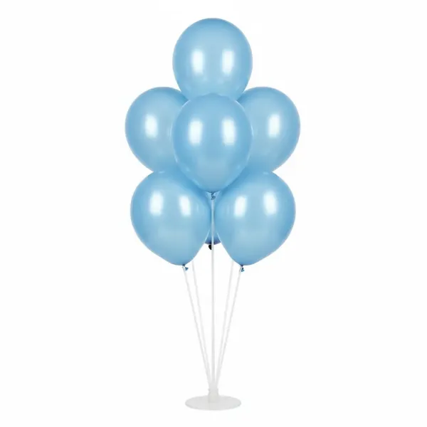 Balon Standı + Açık Mavi Metalik Balon