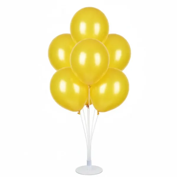 Balon Standı + Sarı Metalik Balon
