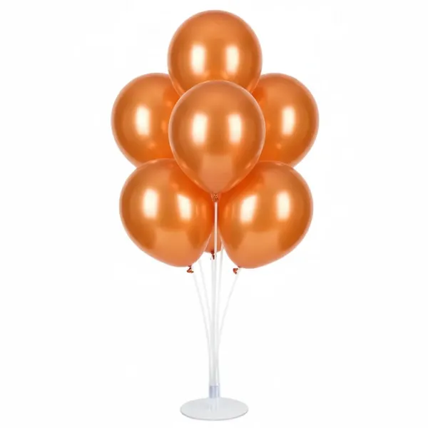 Balon Standı + Turuncu Metalik Balon