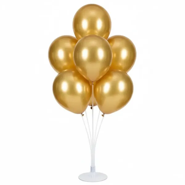Balon Standı + Gold Metalik Balon