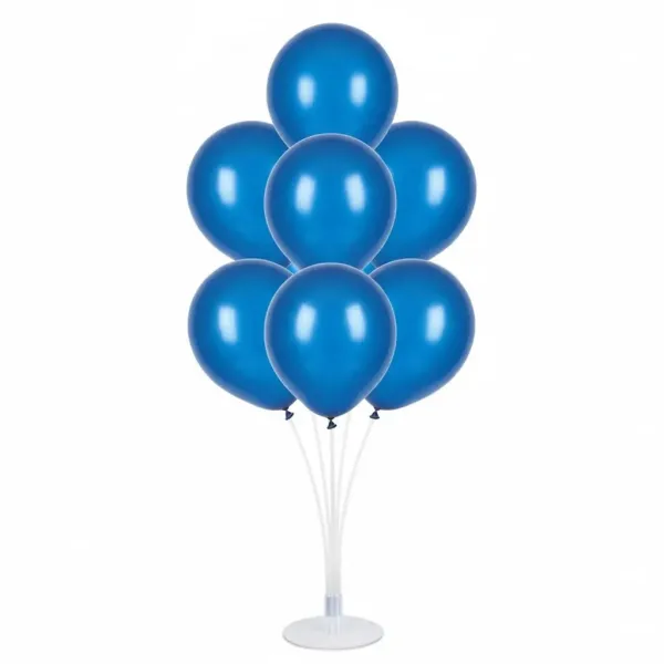 Balon Standı + Mavi Metalik Balon