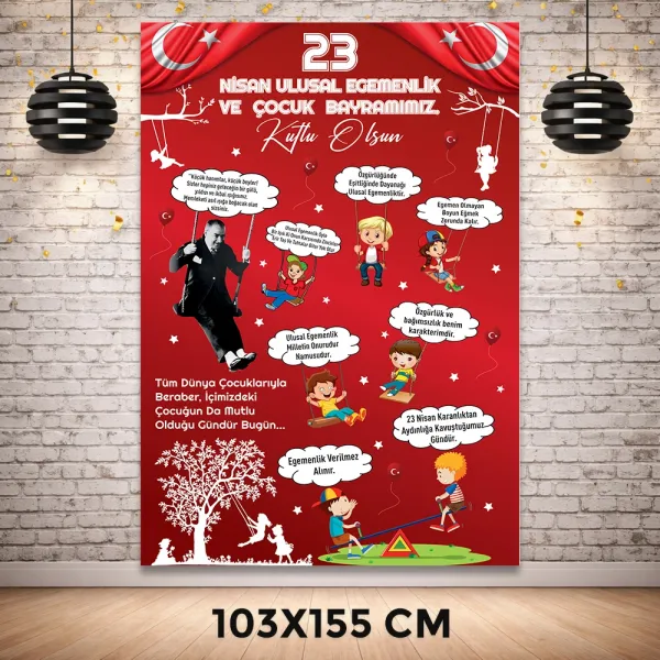 23 Nisan Kutlu Olsun Afişi (103x155 cm)