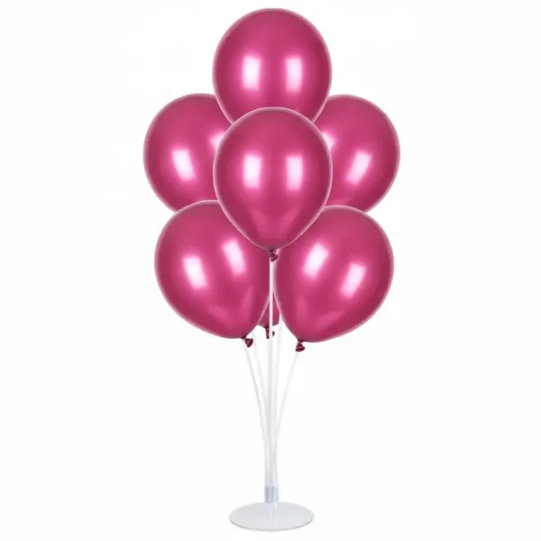 Balon Standı + Fuşya Metalik Balon