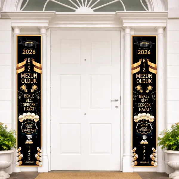Mezuniyet Asma Afiş (2li - 155x30 cm)